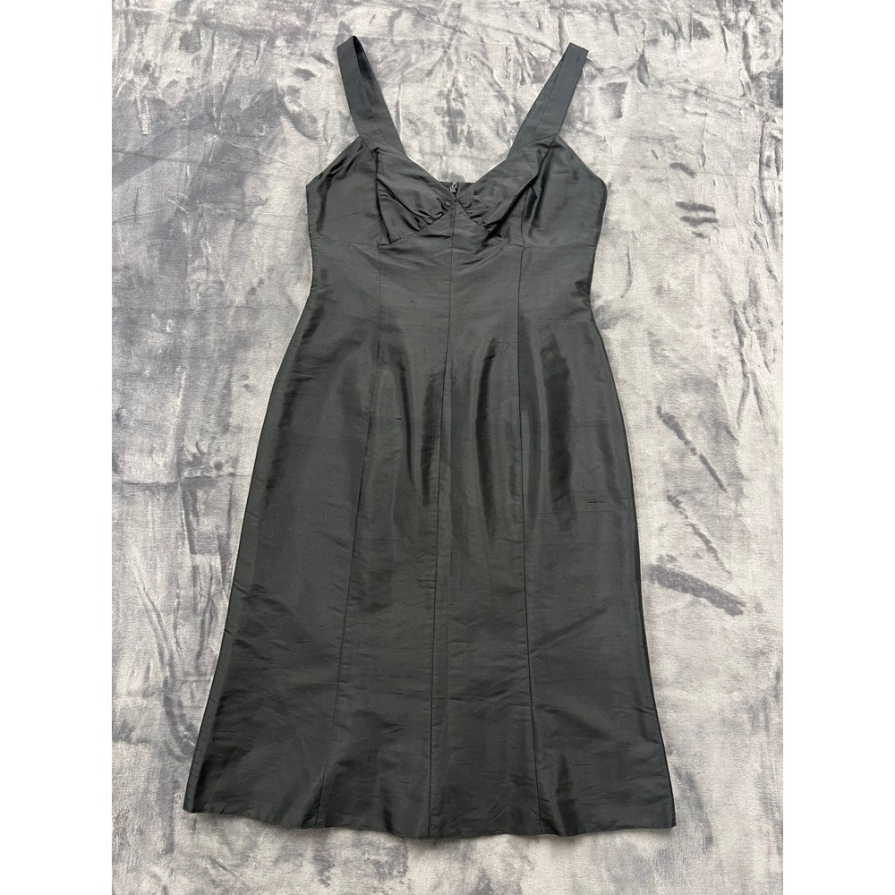 Unbranded Cocktail Dress Women Size 4 Black Sweetheart Neck Midi LBD‎ Chic